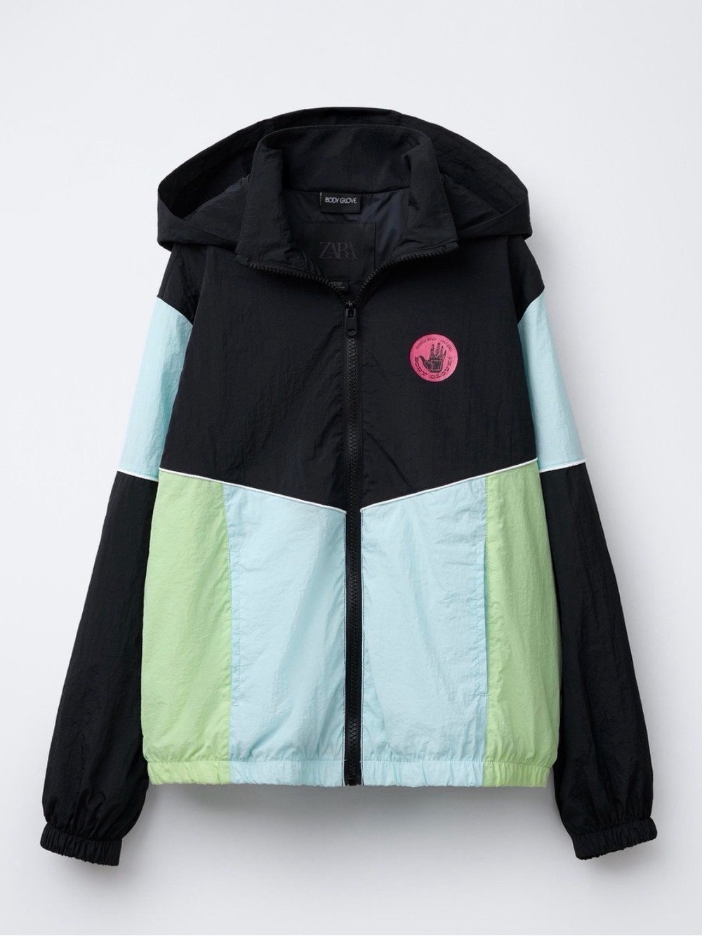 NWOT Zara x BODYGLOVE Kids Colorblock Windbreaker Jacket 12
